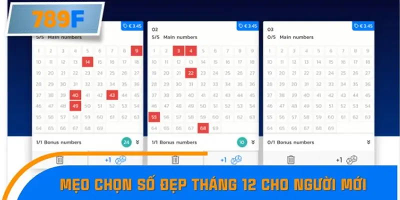 Kinh nghiệm chọn số đẹp trong tháng 12 tại 789F cho tân binh