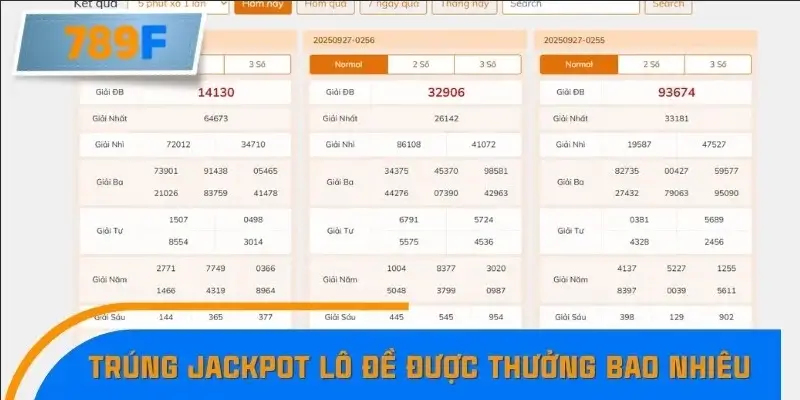 Người chơi trúng jackpot lô đề online nhận thưởng bao nhiêu