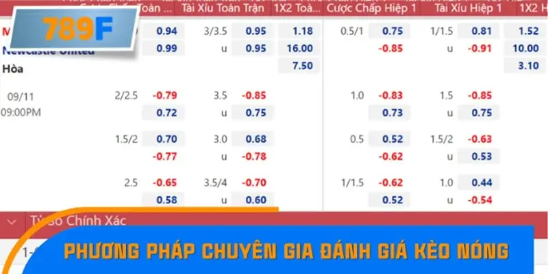 Phương pháp chuyên gia đánh giá kèo nóng Premier League